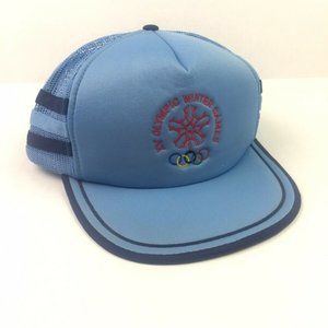 winter games hat vtg 1988 olympic snapback trucker